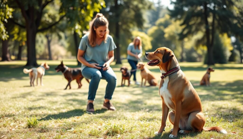 training new rescue dogs